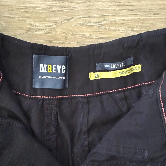 Anthropologie Maeve black Colette pant size 25 - Picture 5 of 6